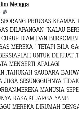 Wakil Gubernur Sulbar Sentil Publik Lewat Postingan Menyentuh tentang Risiko Petugas Keamanan