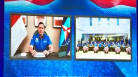 Foto: Ketua Umum Agus Harimurti Yudhoyono Saat Memberikan Sambuta di Musyawarah Daerah (Musda) V Partai Demokrat Provinsi Sulawesi Barat yang digelar di Mamuju