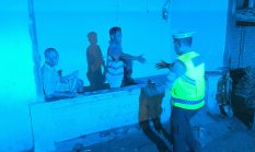 Polantas Menyapa, Satuan PJR Ditlantas Polda Sulbar Jaga Keamanan Malam Hari