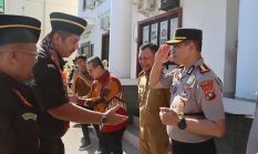 Kapolresta Sambut Kunker Kajati Sulbar di Kejari Mamuju
