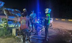 Semboyan Patroli Malam Ditlantas Polda Sulbar: Hadir Melayani dan Membantu Masyarakat