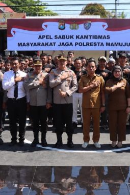 Kapolresta Mamuju Pimpin Apel Sabuk Kamtibmas, 261 Warga Deklarasi Masyarakat Jaga Polresta