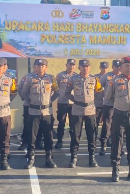 Hari Bhayangkara ke-80 di Polresta Mamuju, Amanat Presiden RI Soroti Lima Prioritas Penguatan Polri