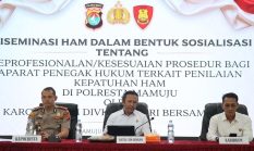 Polresta Mamuju Terima Kunjungan Tim Divkum Mabes Polri, Sosialisasikan HAM dan Penilaian Kepatuhan Prosedur