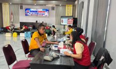 Polres Mateng Gelar Donor Darah Sambut HUT Lalu Lintas ke-71, Wakapolres Pimpin Langsung