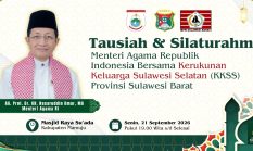 Menteri Agama RI Hadir di Mamuju, Tausiah dan Silaturahmi Bersama KKSS Sulbar