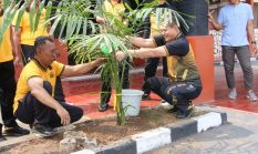 Kapolresta Mamuju Gelar Green Policing, Wujudkan  Kepedulian terhadap Penghijauan dan Kelestarian Lingkungan