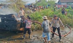 Satreskrim Polresta Mamuju Selidiki Kebakaran Kapal Dinas Perikanan Sulbar di Jalan Tuna